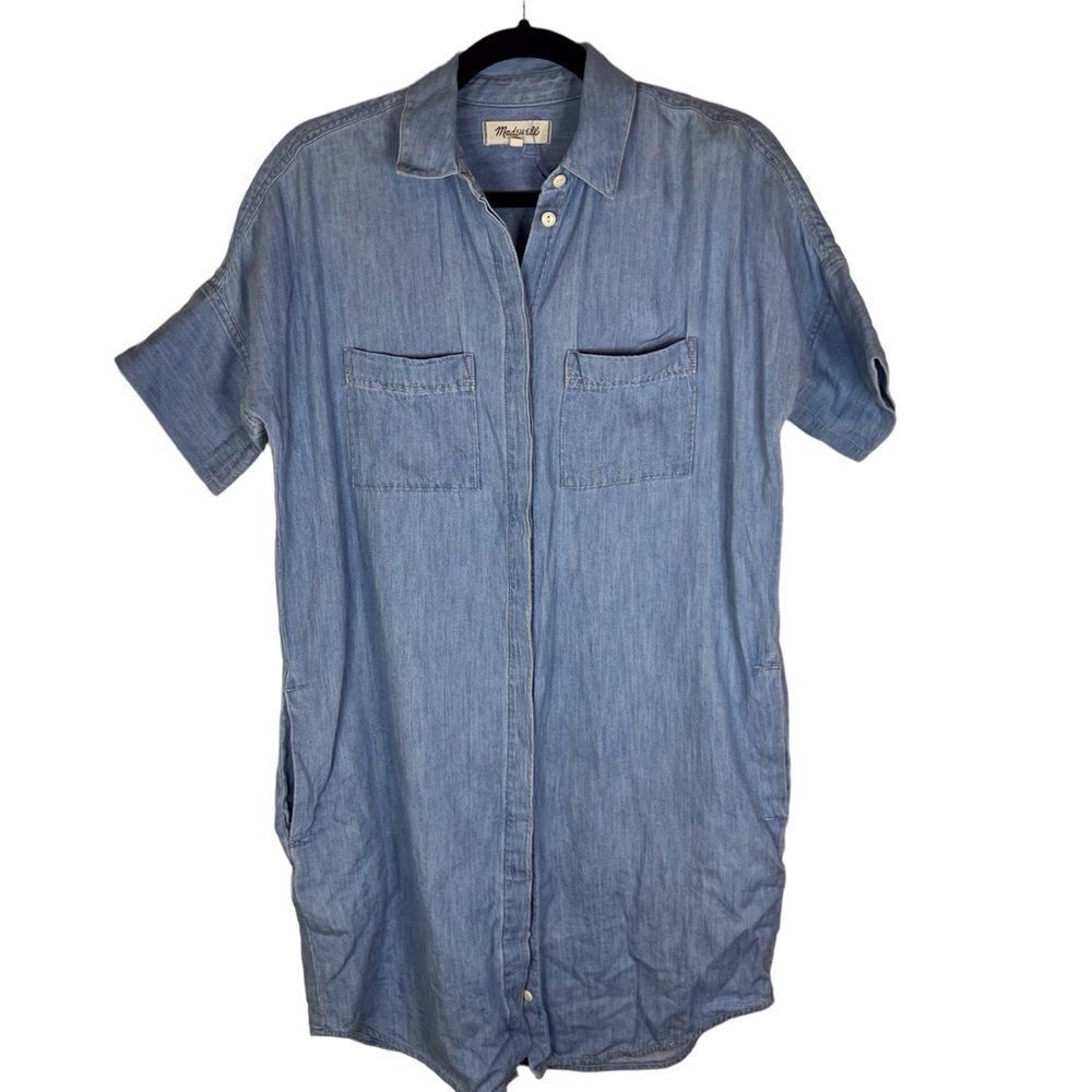 Madewell Light Blue Denim Shirt Dress